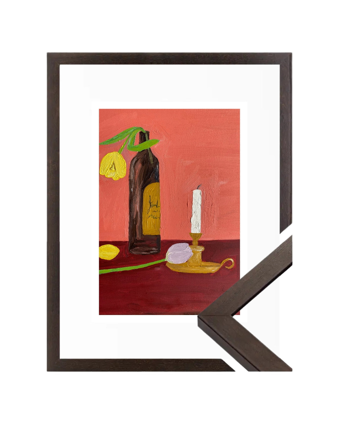 Candles, Wine and Flowers Fine Art Print