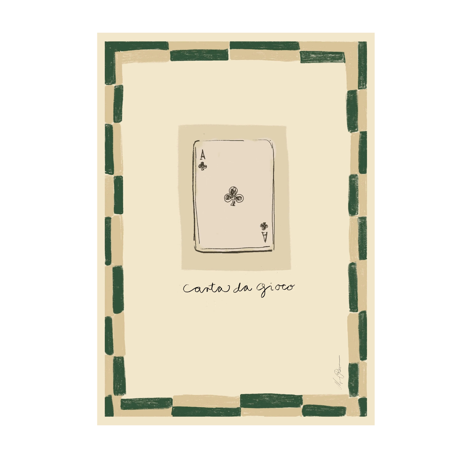Oggetto Carta da Gioco Print