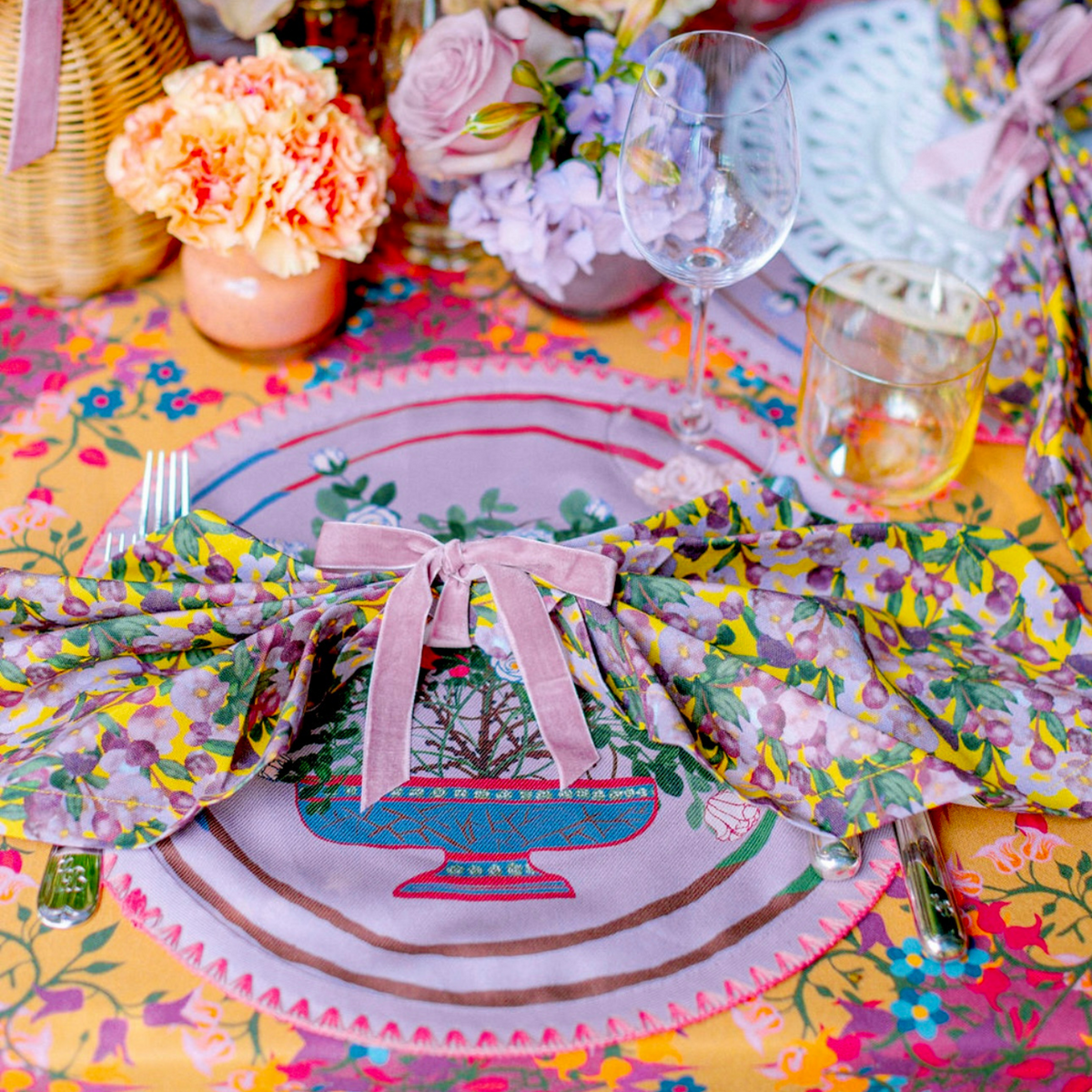 Romance is Dead Yellow Napkins | Set of 6