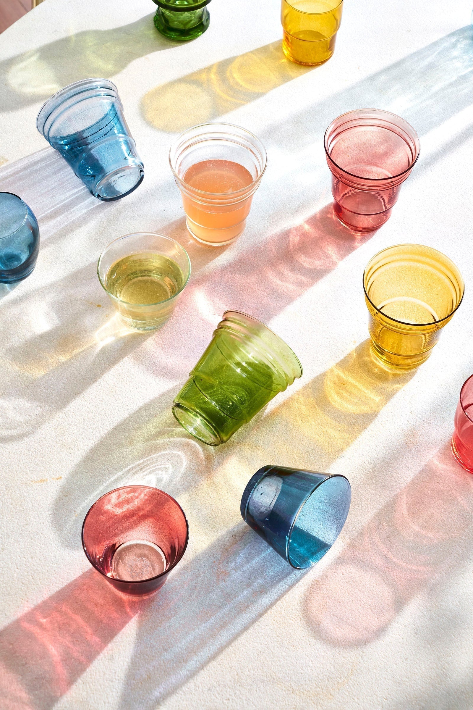 Fantastic-Not-Plastic Tall Glasses, Multi-Color Pack of 4
