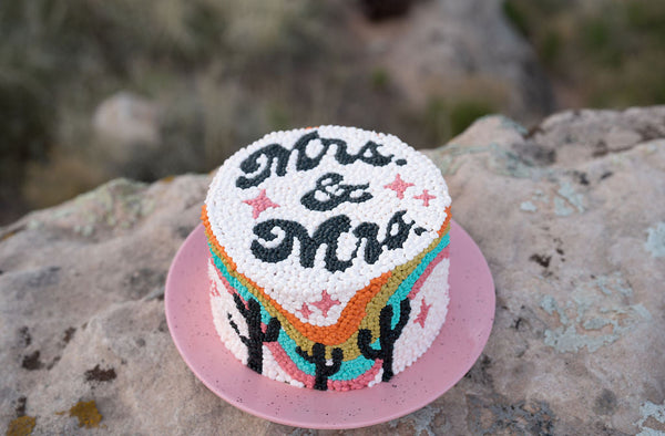 Hand-painted “let’s get married baby” Cake Plate