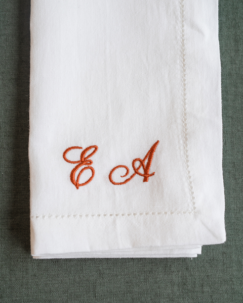 Personalized Linen Hemstitch Napkin