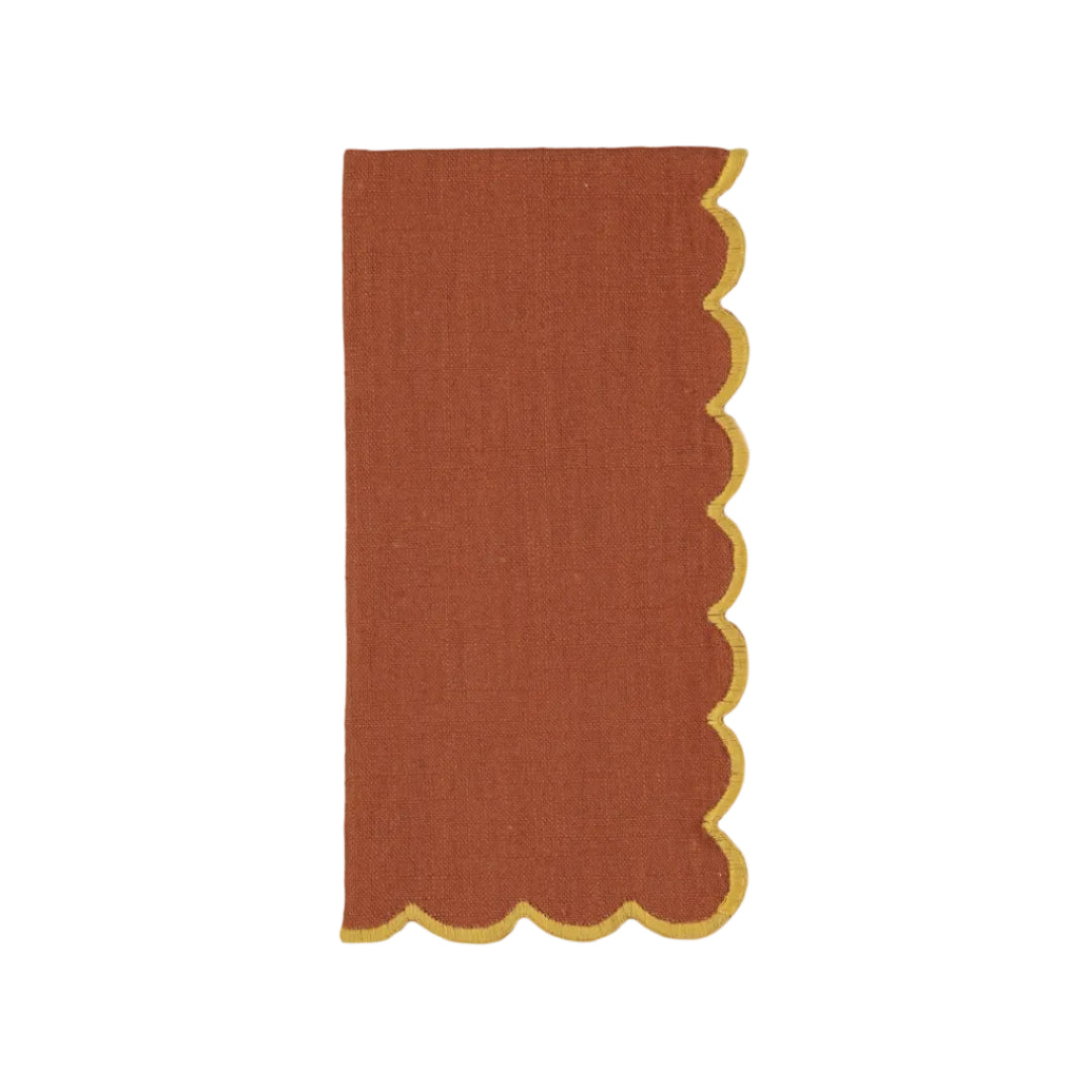 Guardanapo Aurora, Terracota com Amarelo