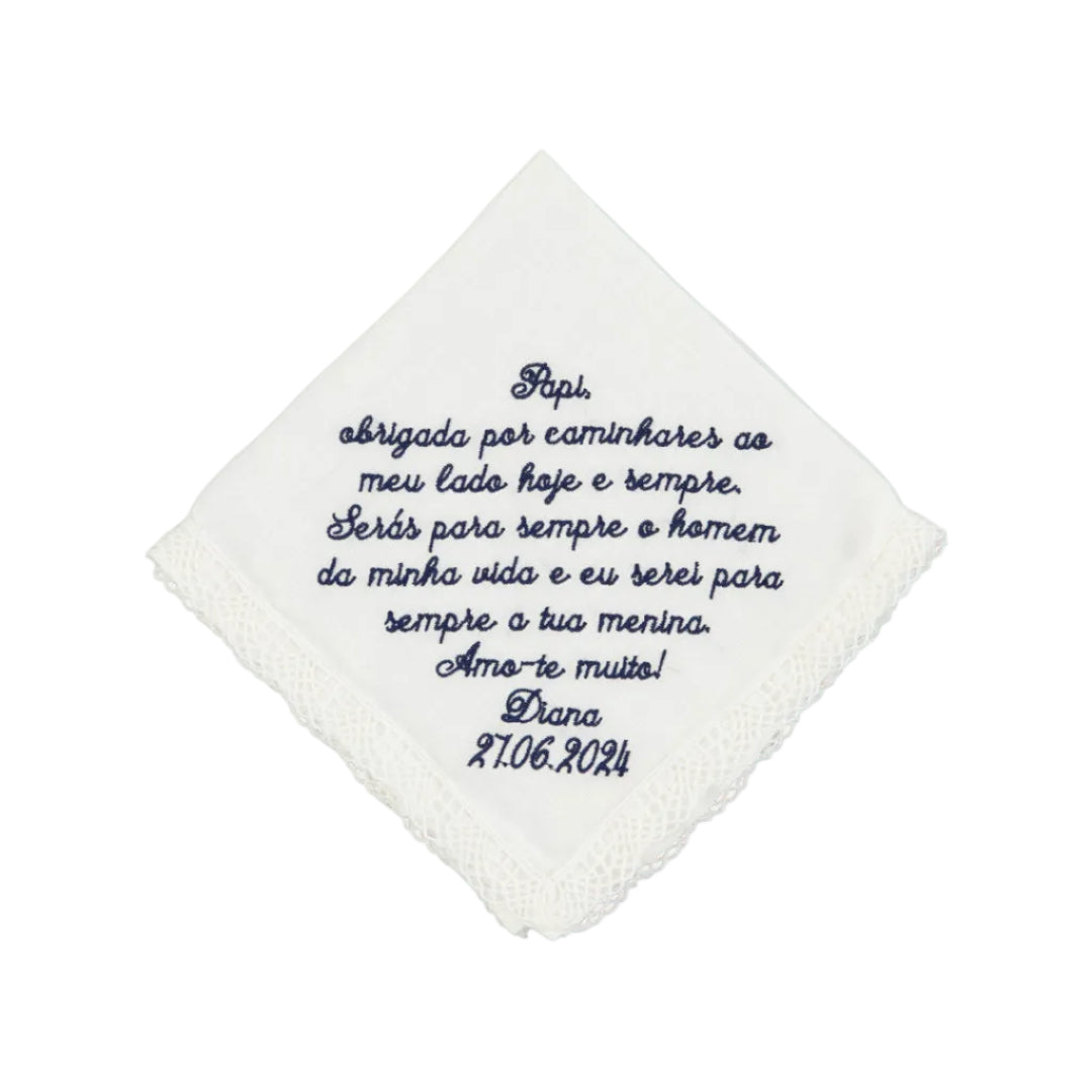 Personalised Lace-Edged Handkerchief
