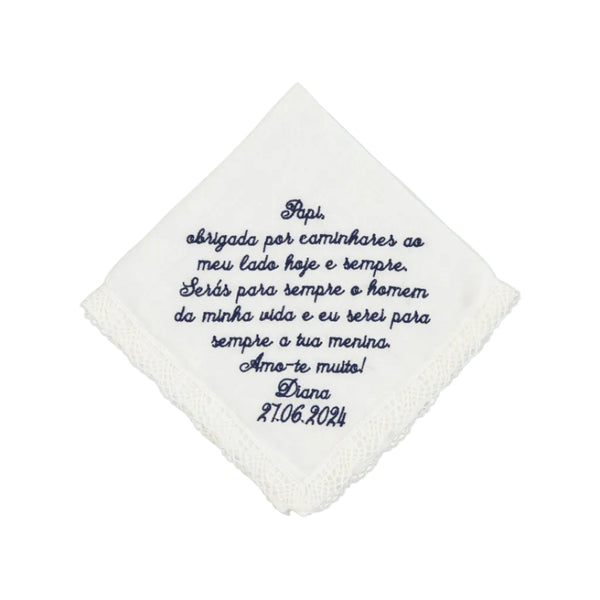 Personalised Lace-Edged Handkerchief
