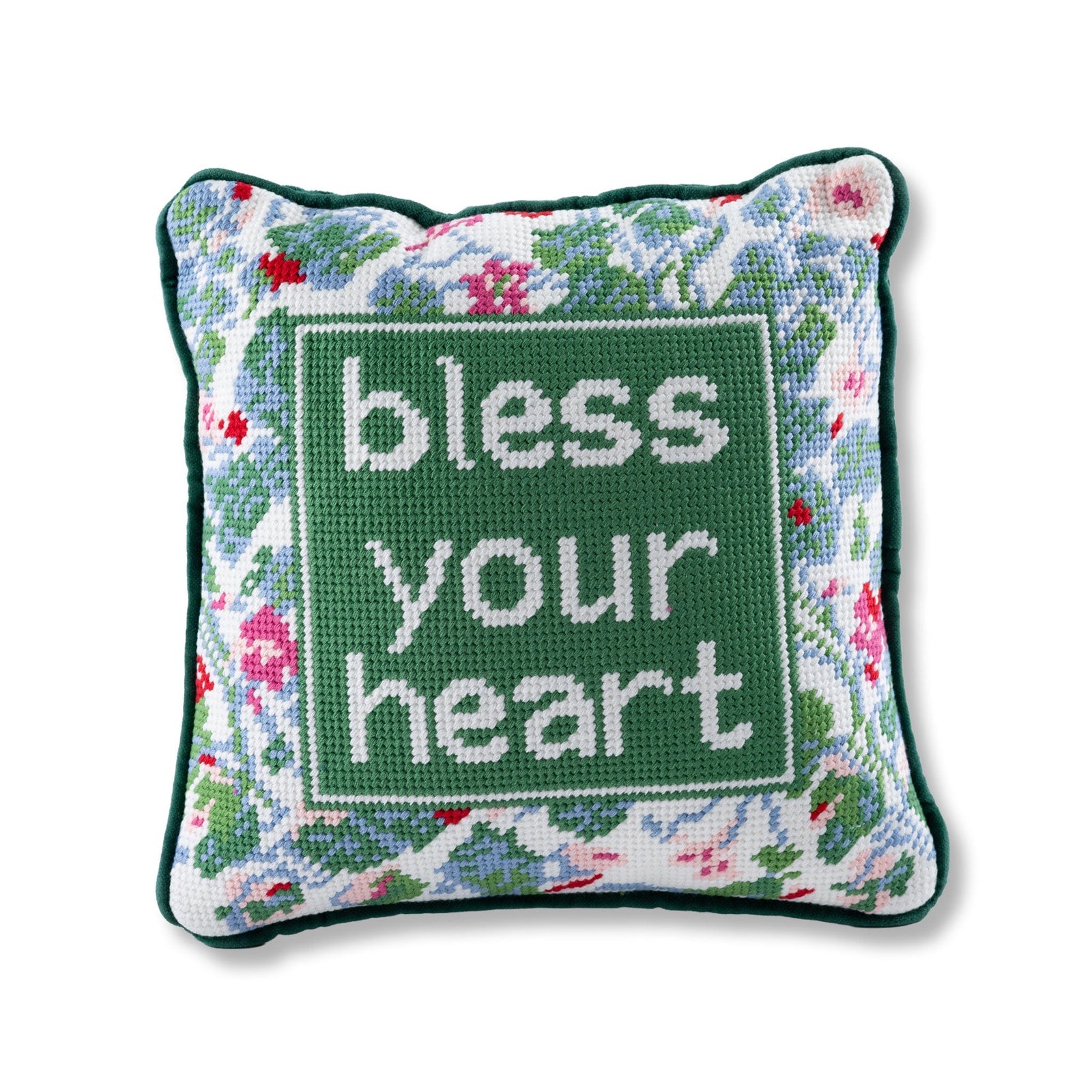 Bless Your Heart Needlepoint Pillow - Furbish Studio