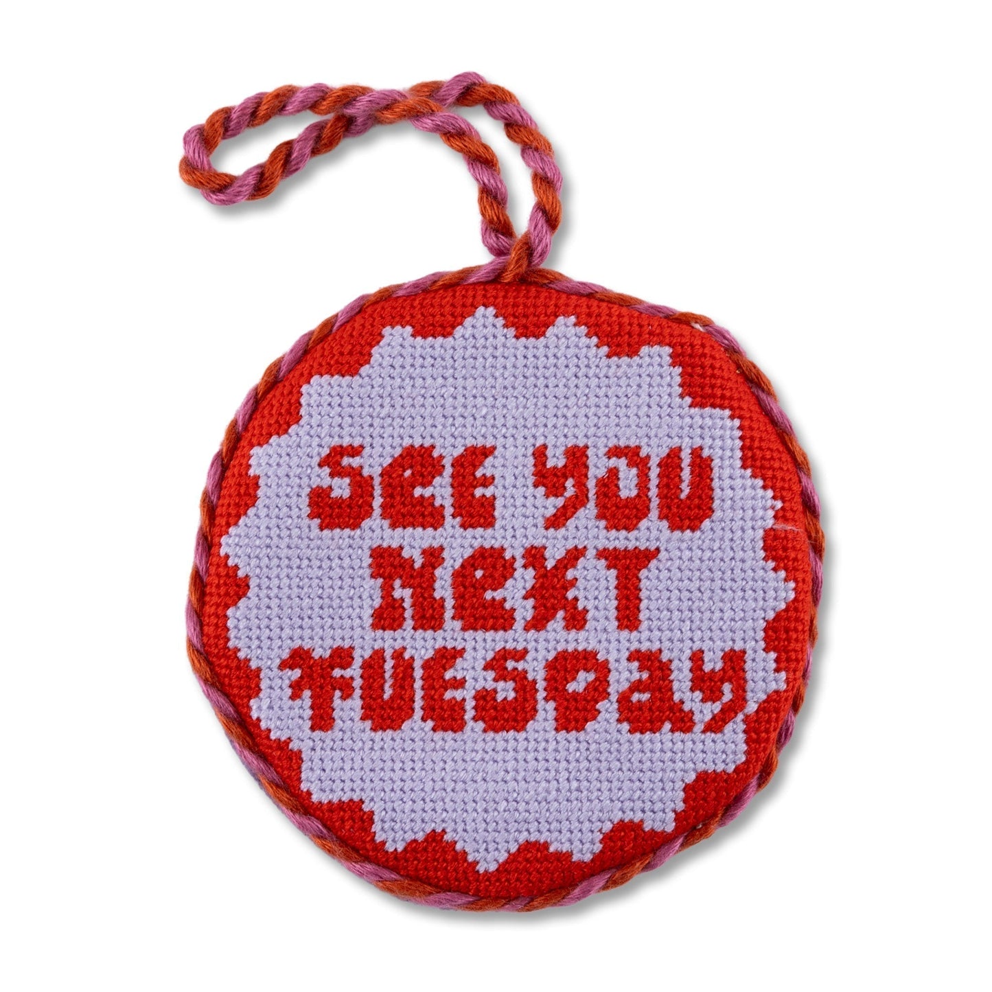 Needlepoint Ornament - Next Tuesday - Furbish Studio