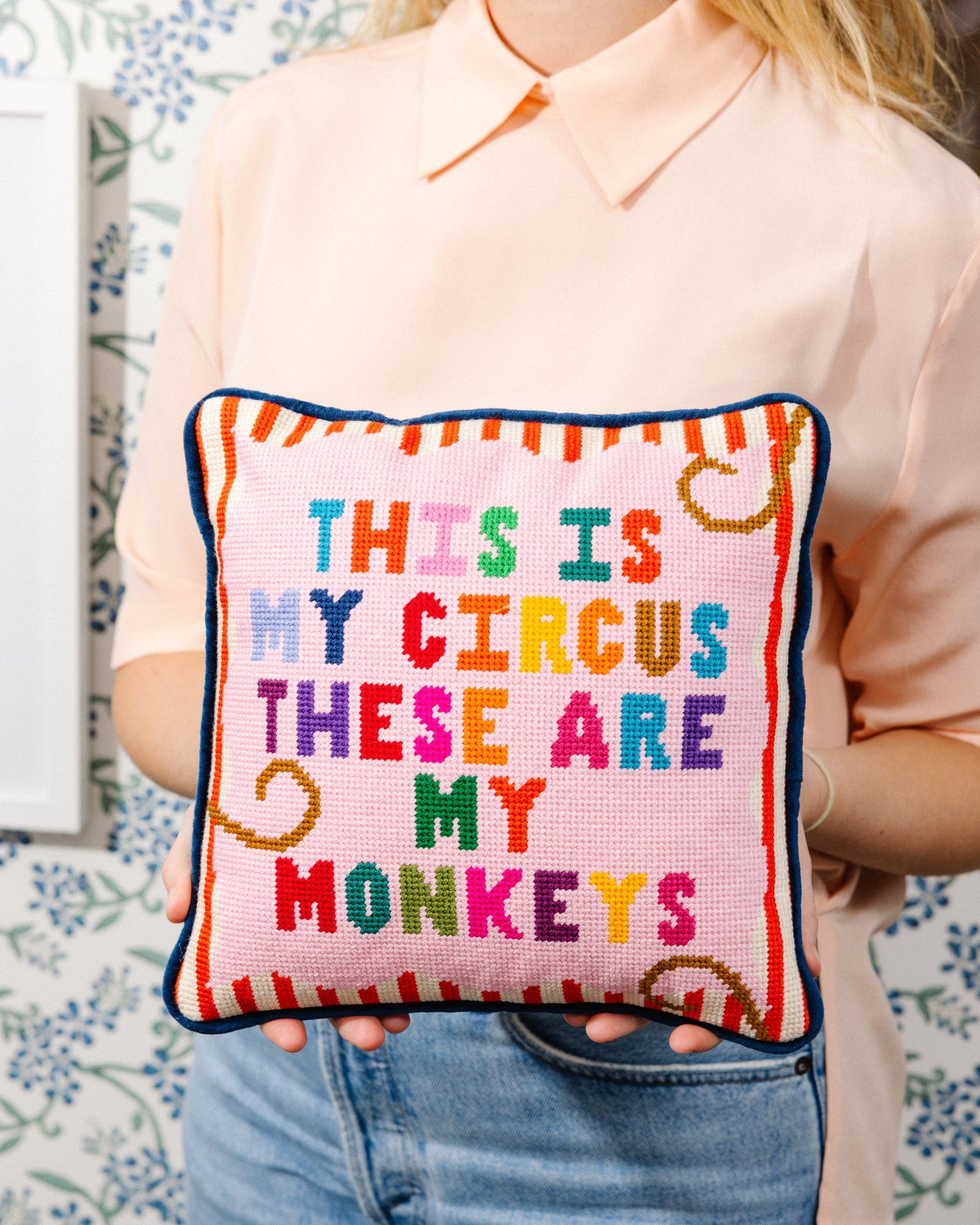 My Circus Needlepoint Pillow - Furbish Studio