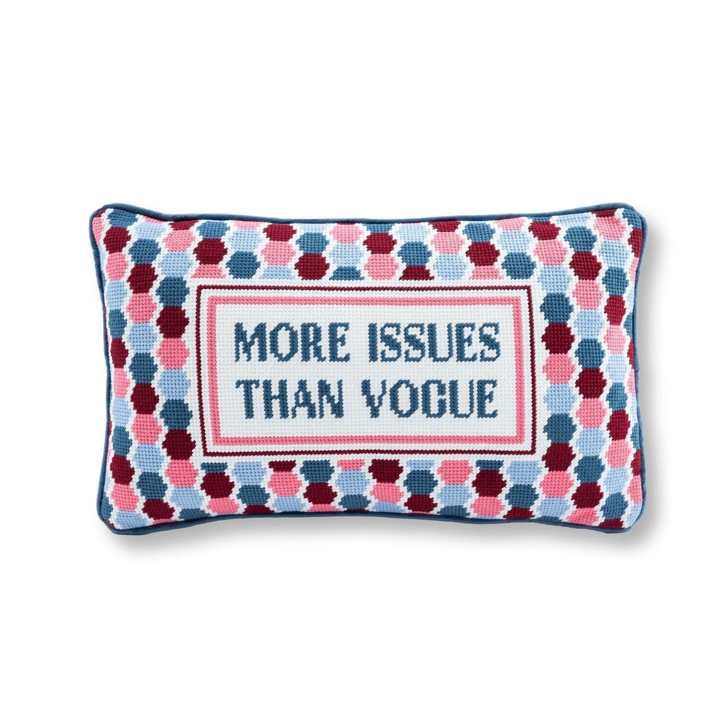 More Issues Needlepoint Pillow - Furbish Studio