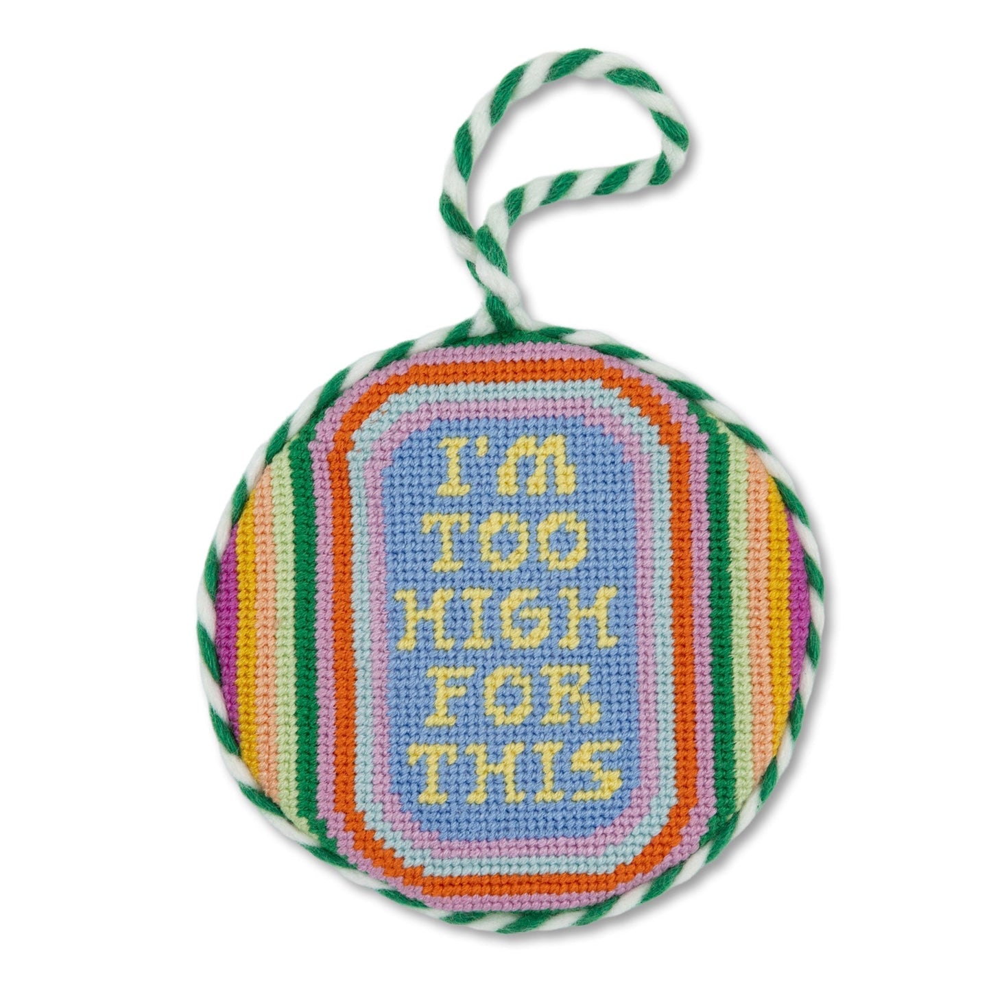 Needlepoint Ornament - Too High - Furbish Studio
