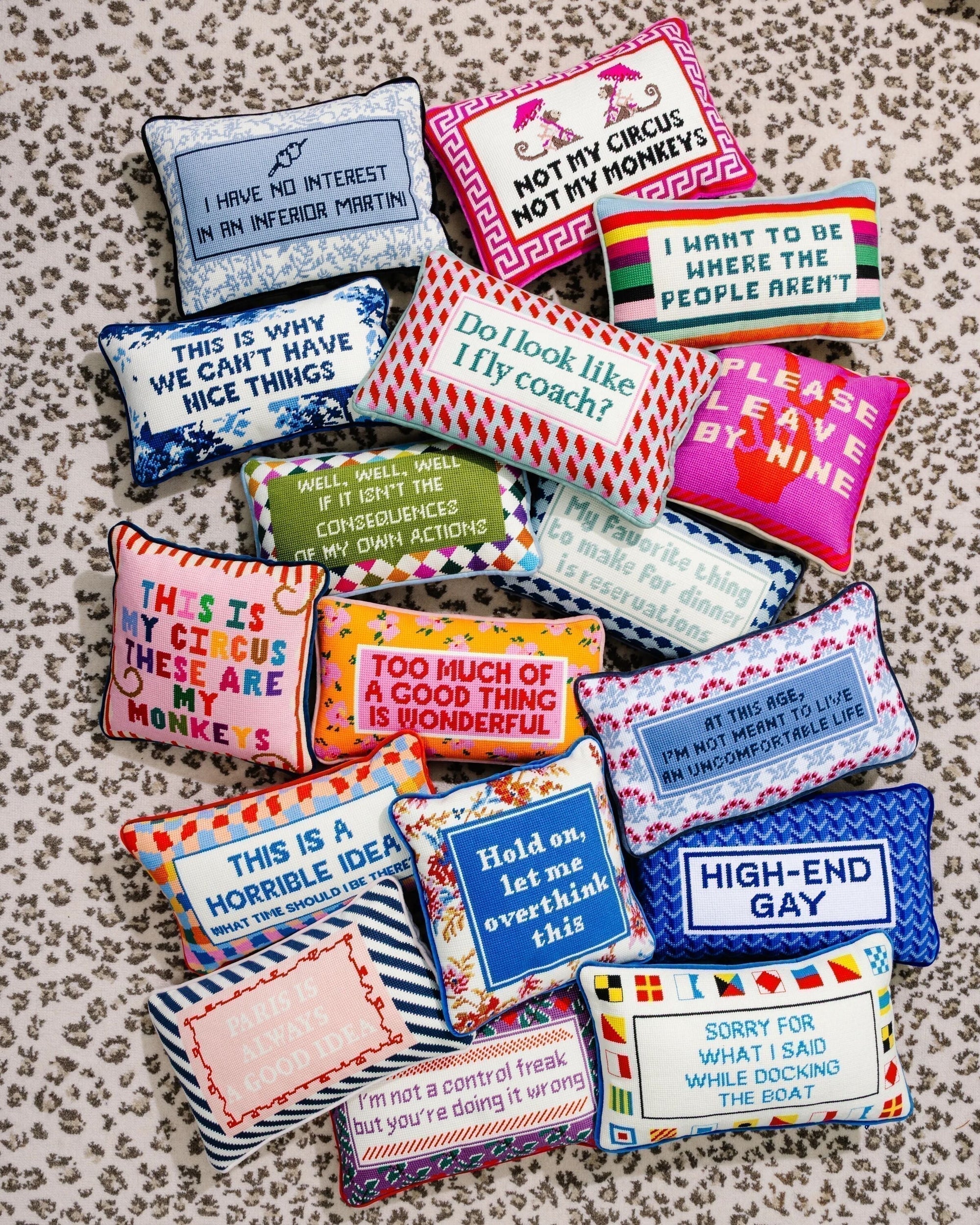 Well Well Well Needlepoint Pillow - Furbish Studio