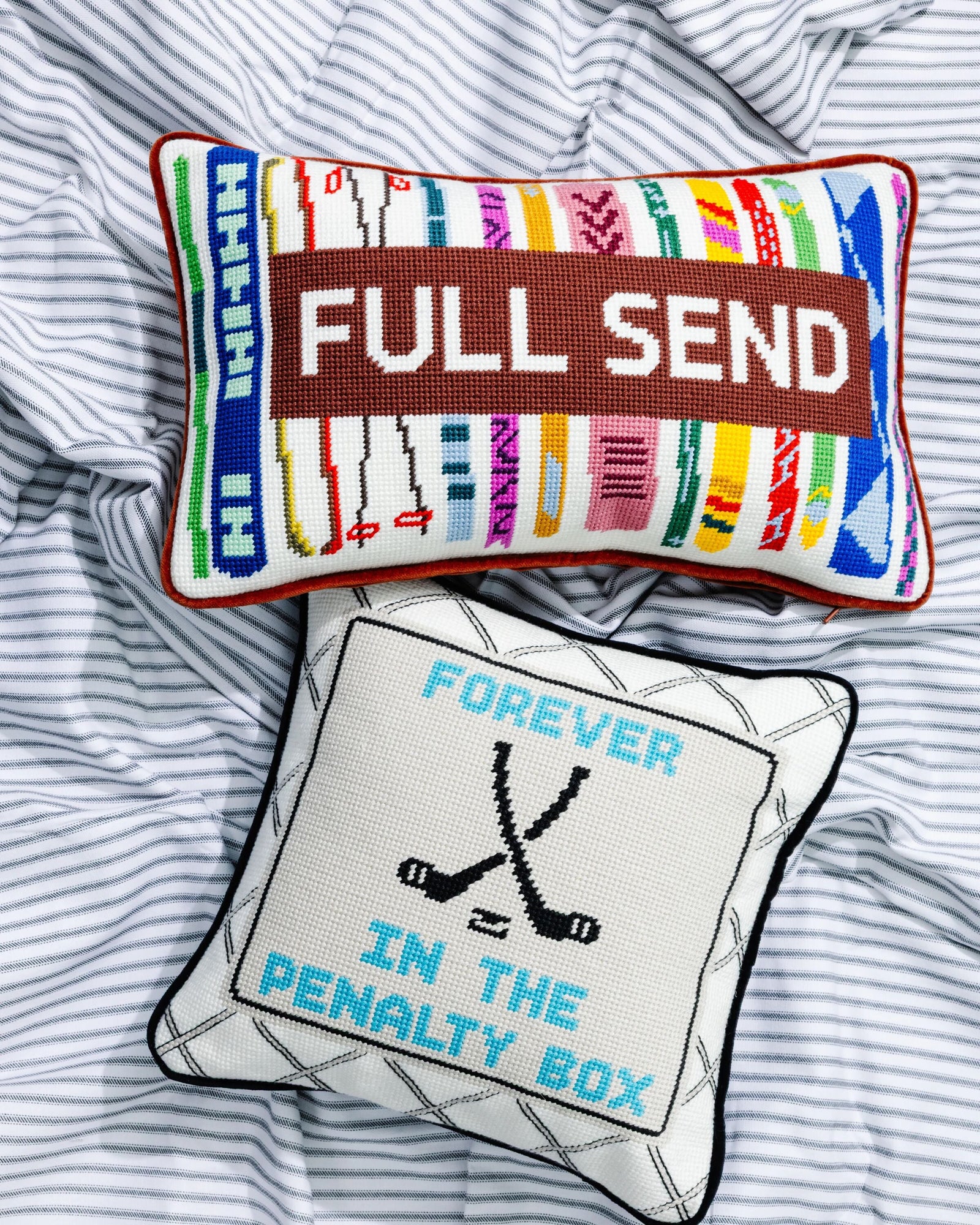 Full Send Needlepoint Pillow - Furbish Studio