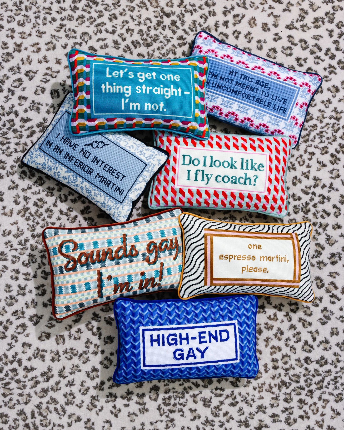 Straight Needlepoint Pillow - Furbish Studio