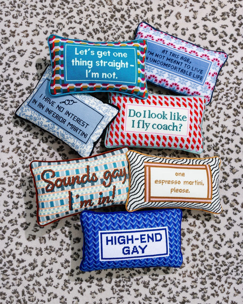Straight Needlepoint Pillow - Furbish Studio
