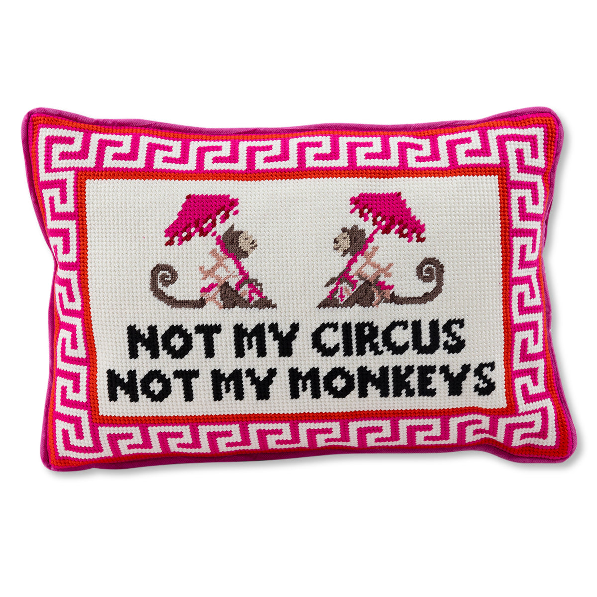 Not My Circus Needlepoint Pillow - Furbish Studio
