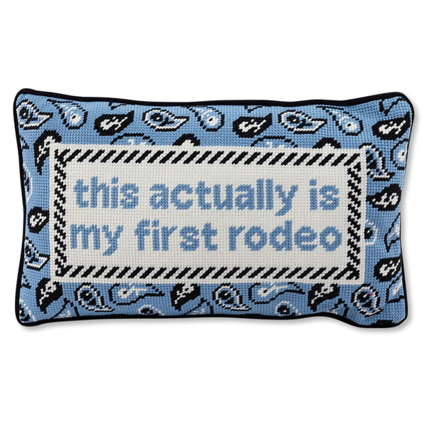 First Rodeo Needlepoint Pillow - Furbish Studio