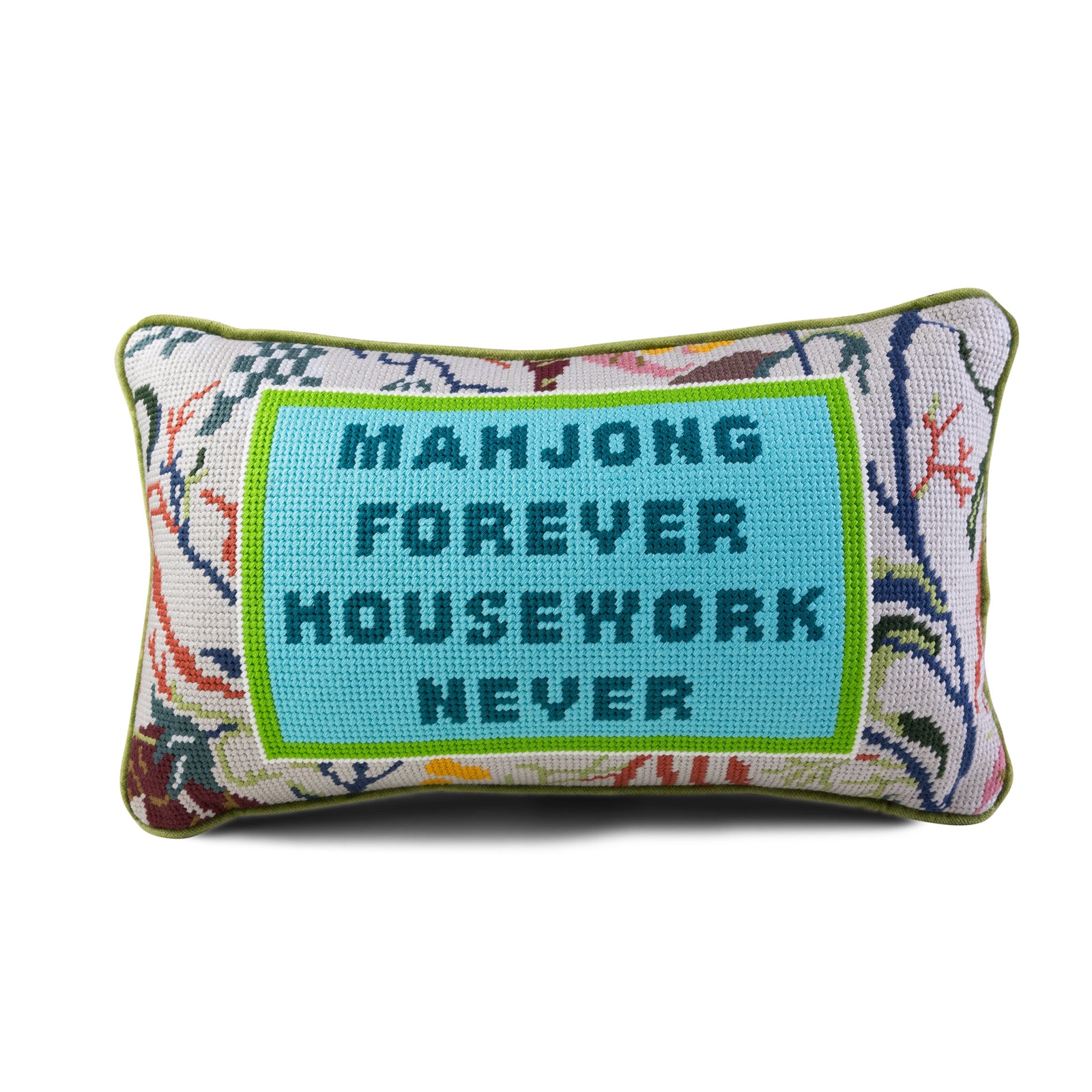 Mahjong Needlepoint Pillow - Furbish Studio