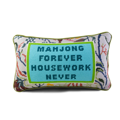 Mahjong Needlepoint Pillow - Furbish Studio