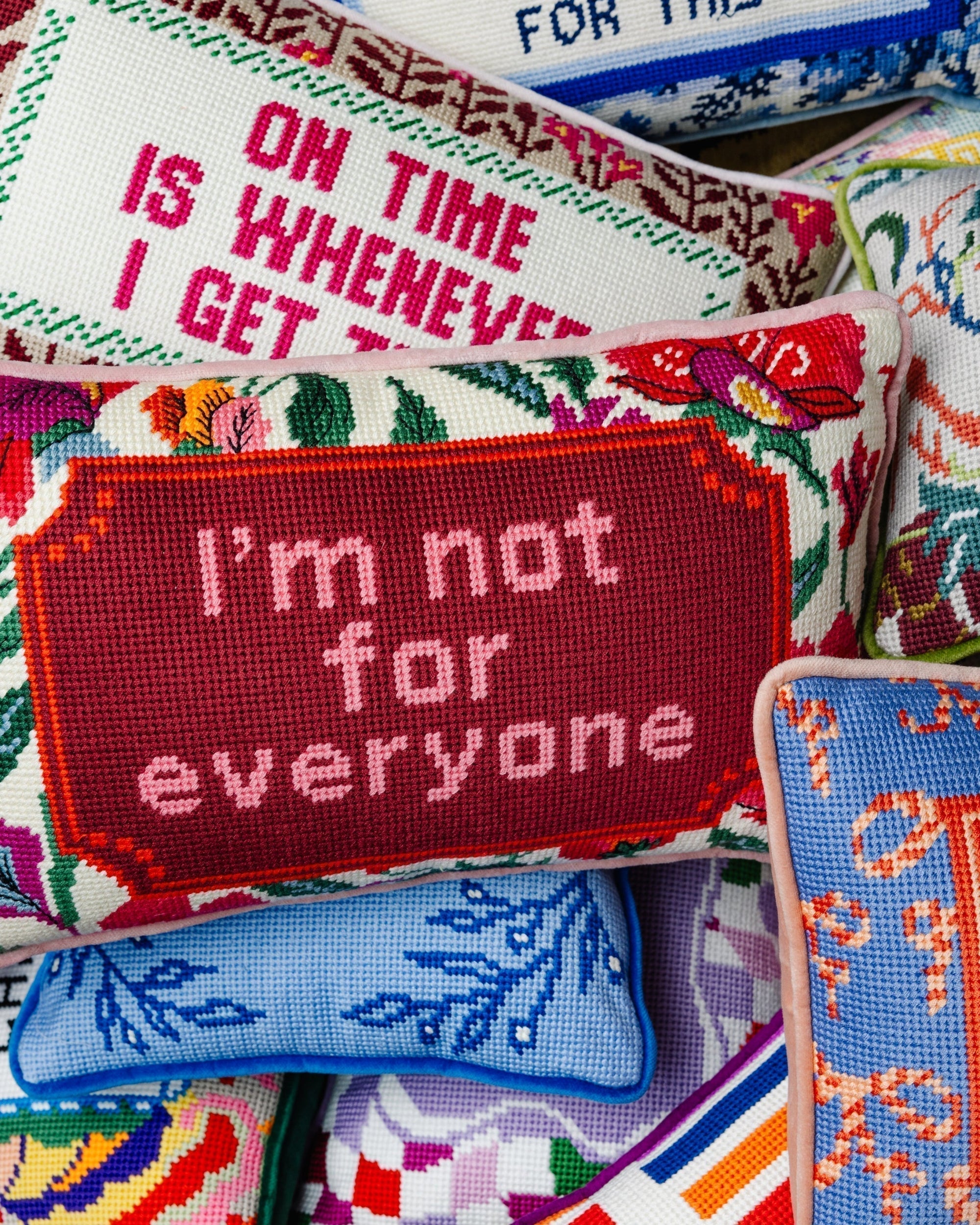 Not For Everyone Needlepoint Pillow - Furbish Studio