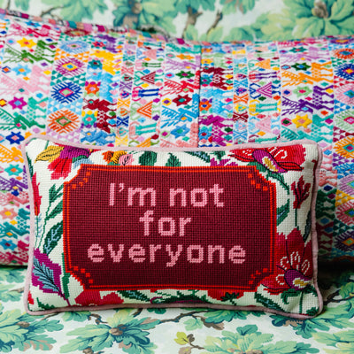 Not For Everyone Needlepoint Pillow - Furbish Studio