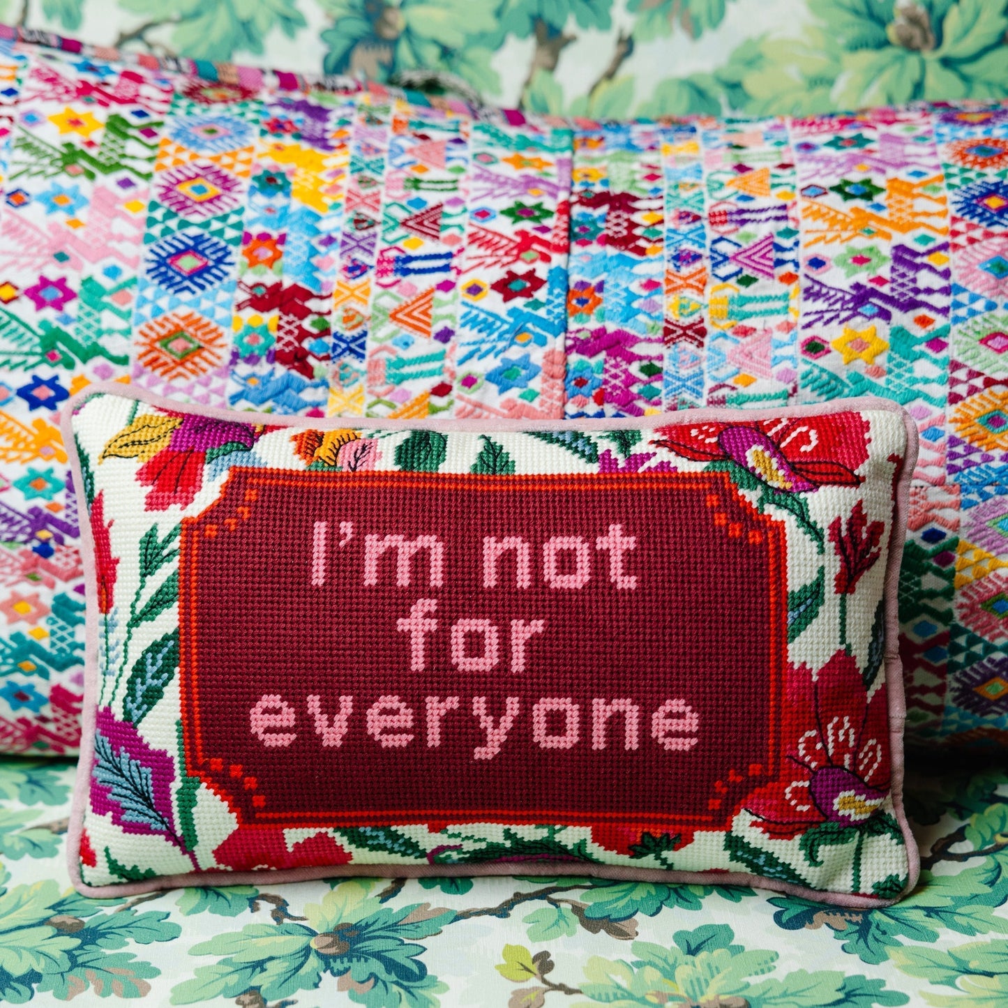 Not For Everyone Needlepoint Pillow - Furbish Studio