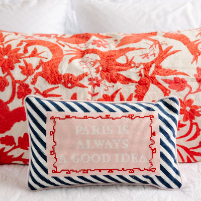 Paris Needlepoint Pillow - Furbish Studio