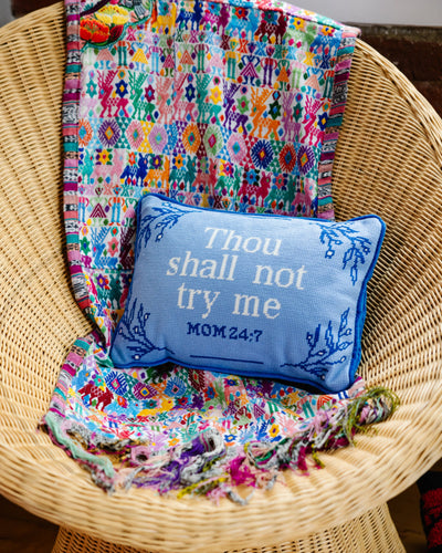 Try Me Needlepoint Pillow - Furbish Studio