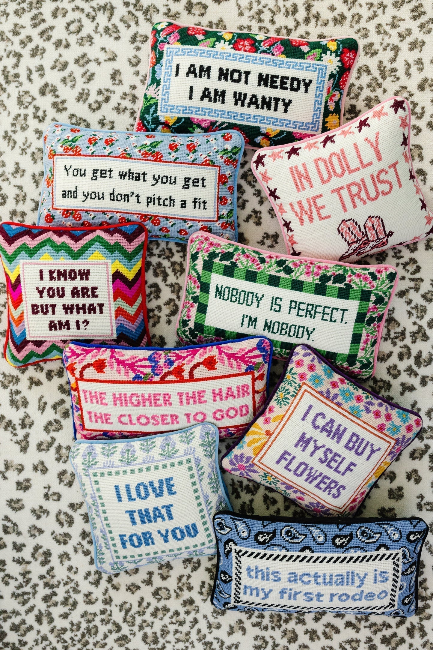 Not Needy Needlepoint Pillow - Furbish Studio