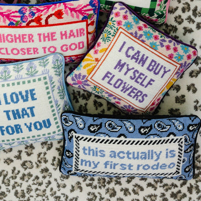 First Rodeo Needlepoint Pillow - Furbish Studio