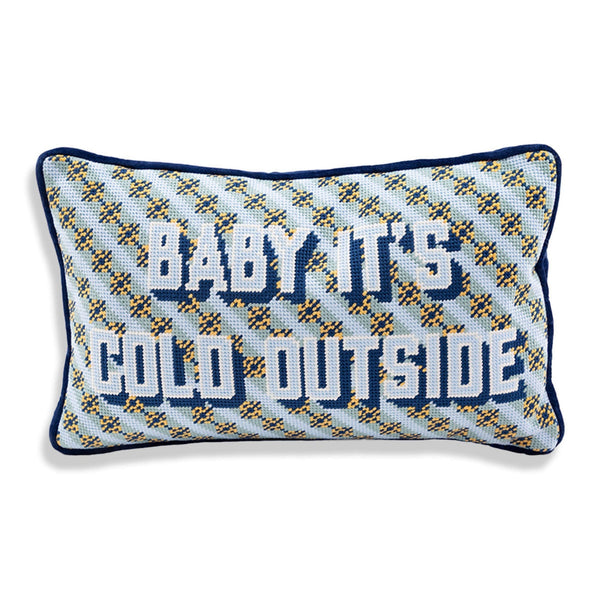 Baby It's Cold Outside Needlepoint Pillow - Furbish Studio