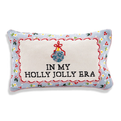 Holly Jolly Era Needlepoint Pillow - Furbish Studio