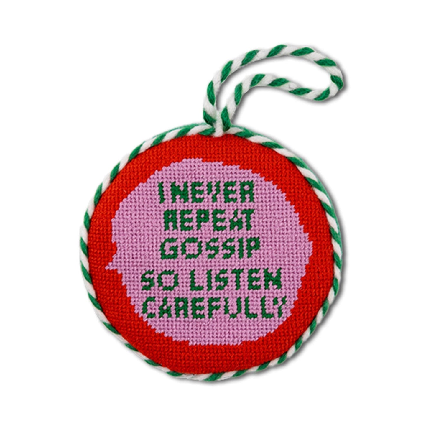 Needlepoint Ornament - Gossip - Furbish Studio