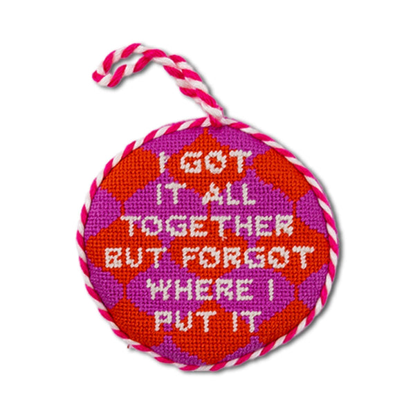Needlepoint Ornament - Got It All Together - Furbish Studio