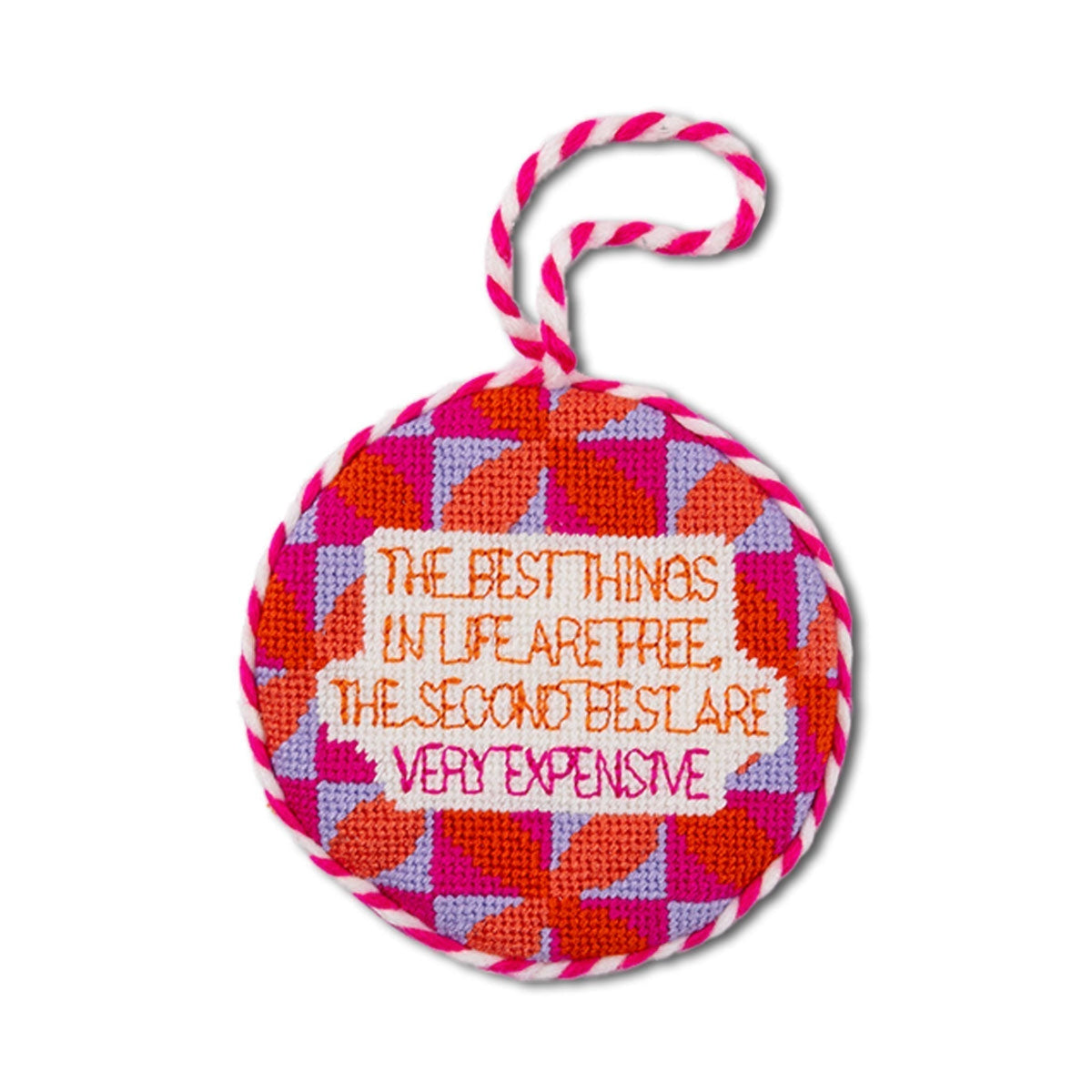 Needlepoint Ornament - Expensive - Furbish Studio