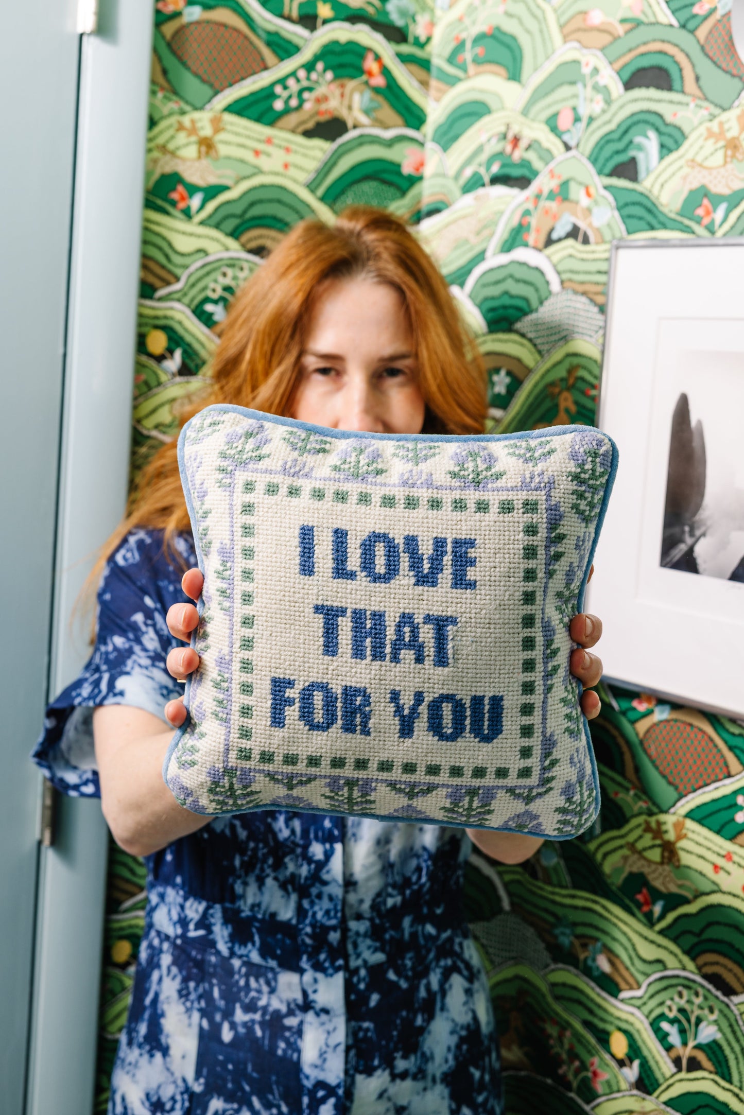 Love That for You Needlepoint Pillow - Furbish Studio