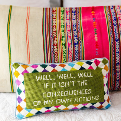 Well Well Well Needlepoint Pillow - Furbish Studio