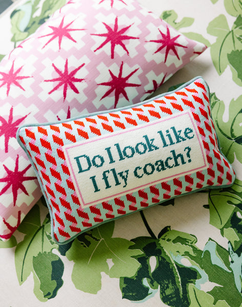 Fly Coach Needlepoint Pillow - Furbish Studio