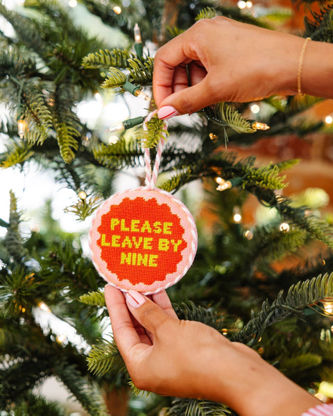 Needlepoint Ornament - Leave by Nine - Furbish Studio