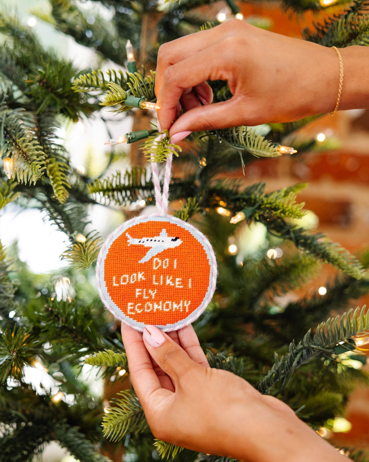 Needlepoint Ornament - Fly Economy - Furbish Studio