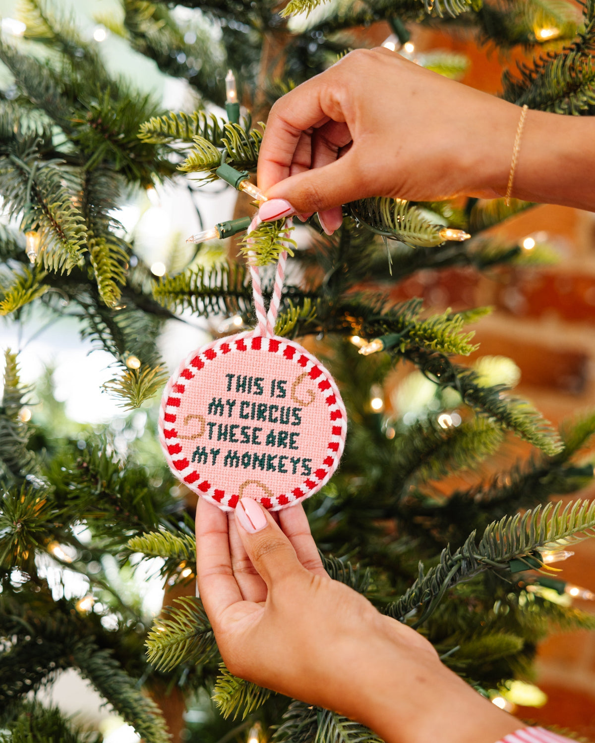 Needlepoint Ornament - This Is My Circus - Furbish Studio
