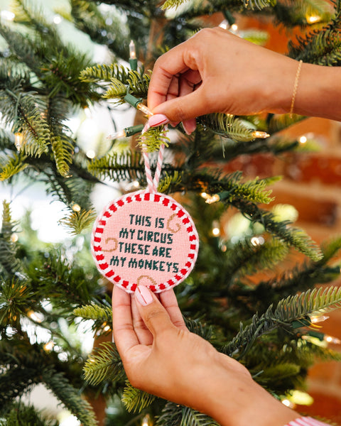 Needlepoint Ornament - This Is My Circus - Furbish Studio