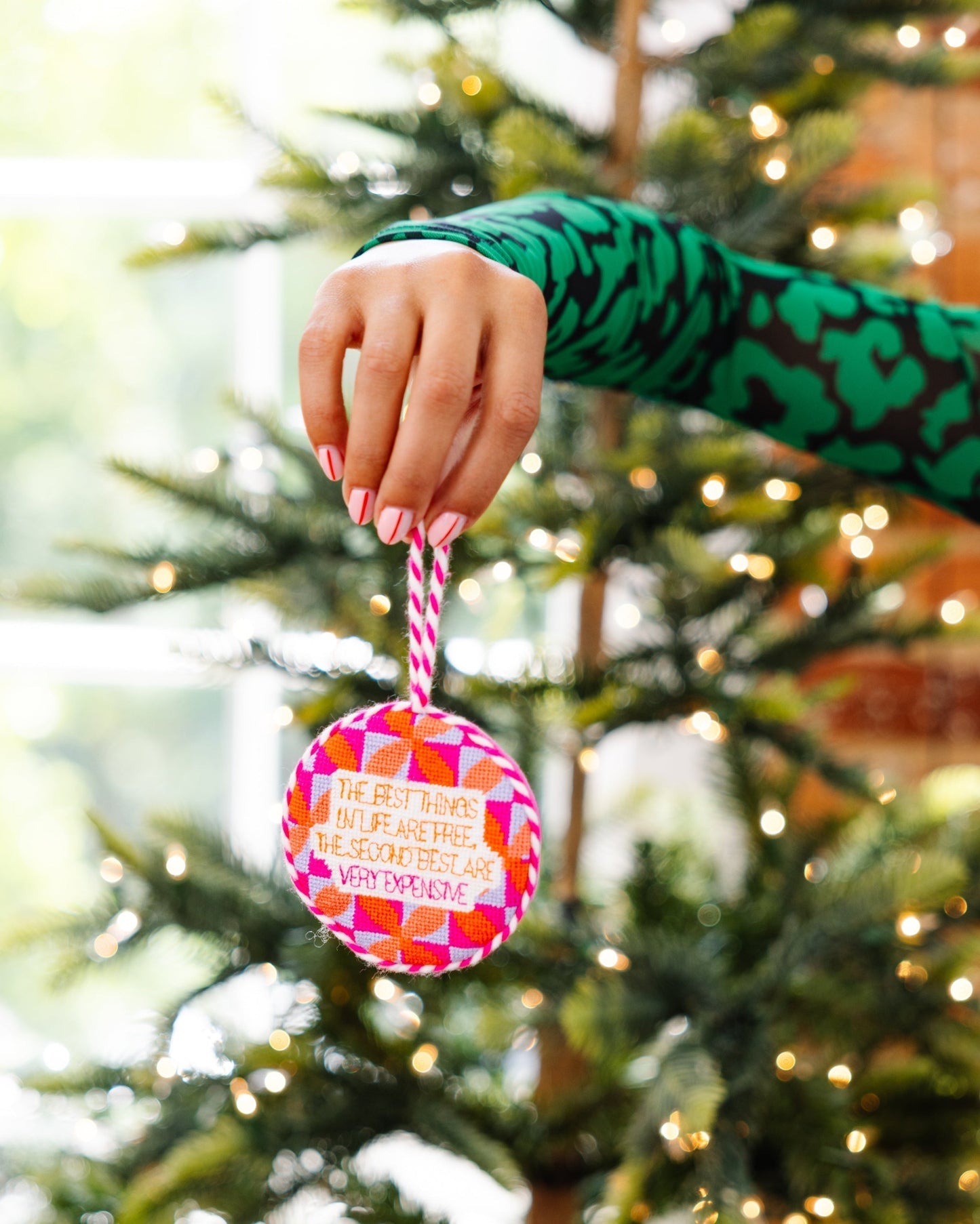 Needlepoint Ornament - Expensive - Furbish Studio