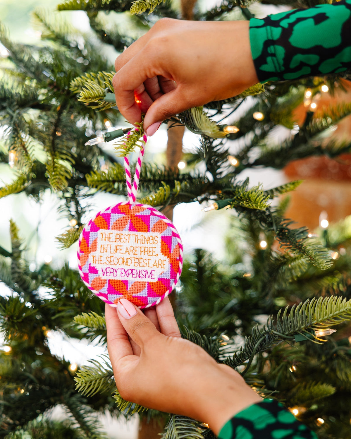 Needlepoint Ornament - Expensive - Furbish Studio