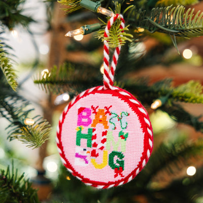Needlepoint Ornament - Bah Humbug - Furbish Studio