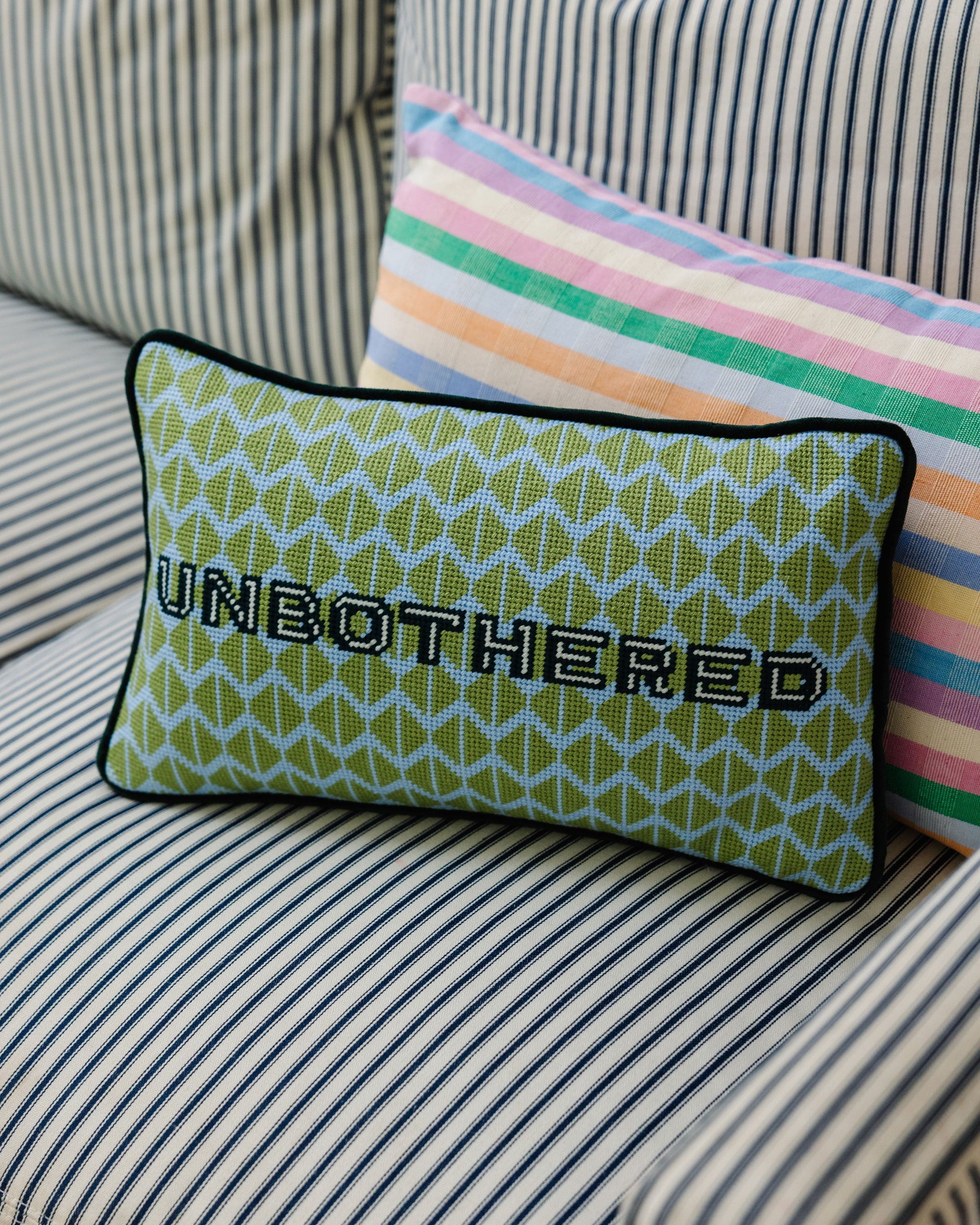 Unbothered Needlepoint Pillow - Furbish Studio