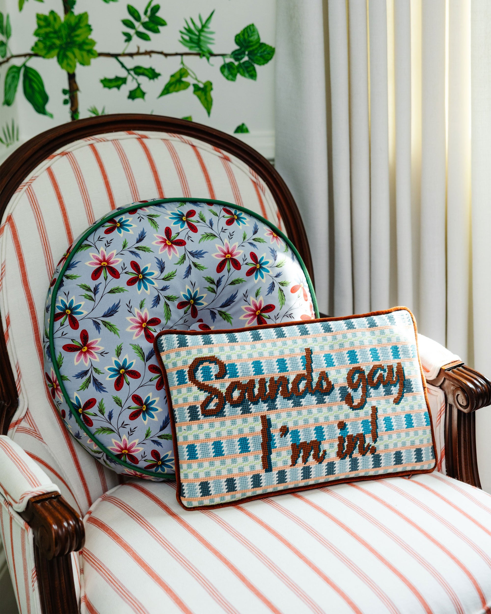 Sounds Gay Needlepoint Pillow - Furbish Studio