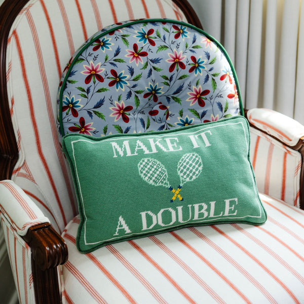 Make It A Double Needlepoint Pillow - Furbish Studio