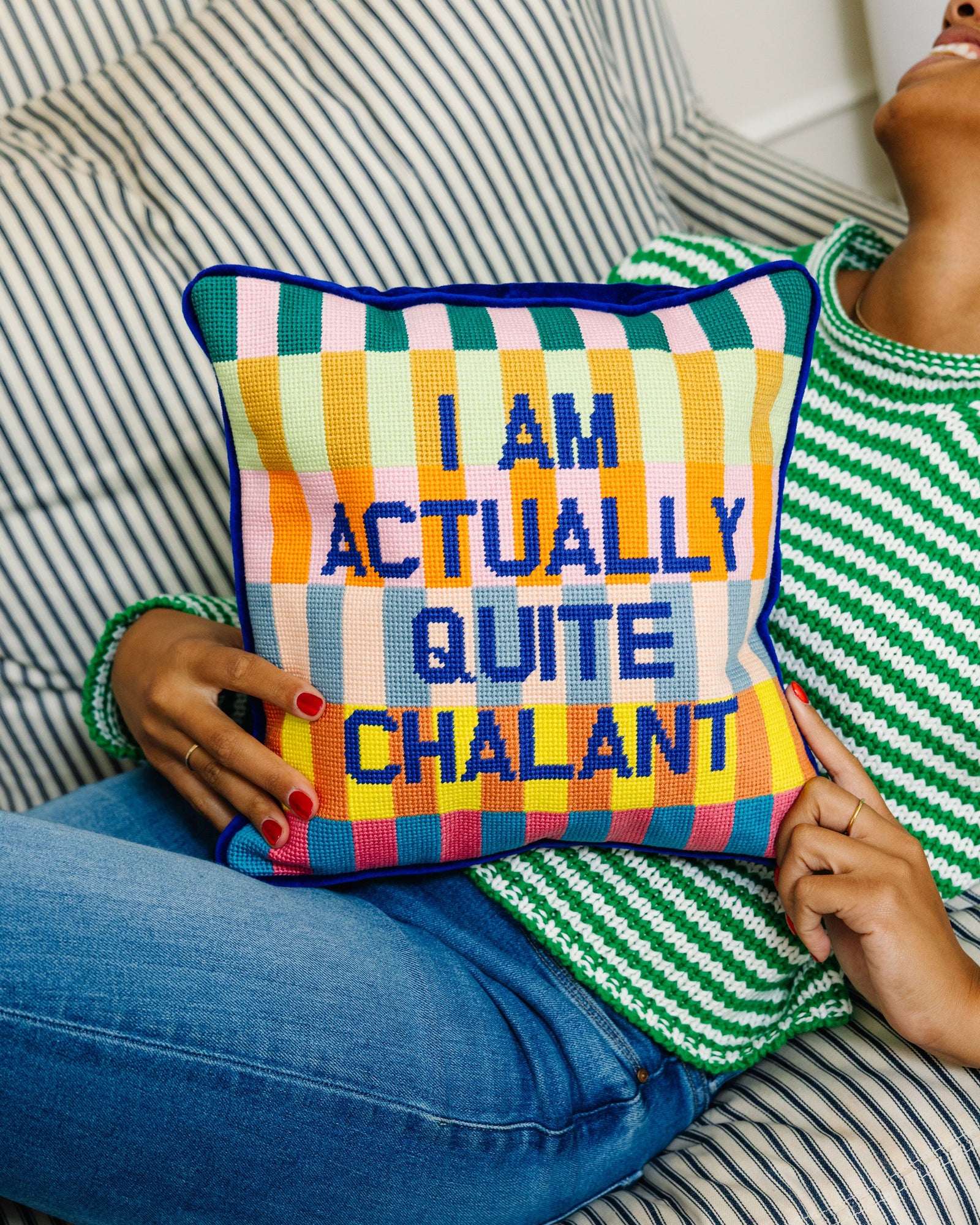 Chalant Needlepoint Pillow - Furbish Studio