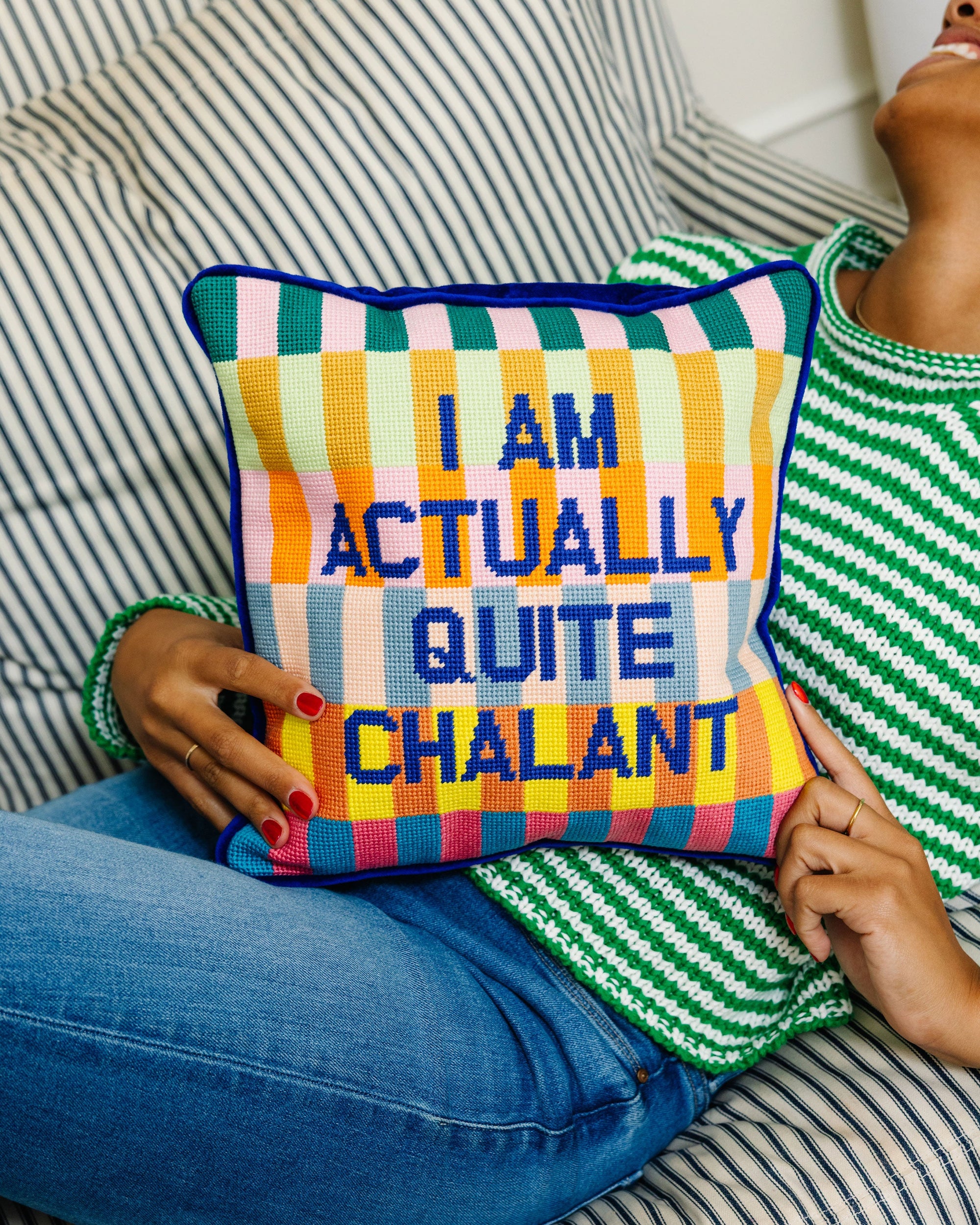 Chalant Needlepoint Pillow - Furbish Studio