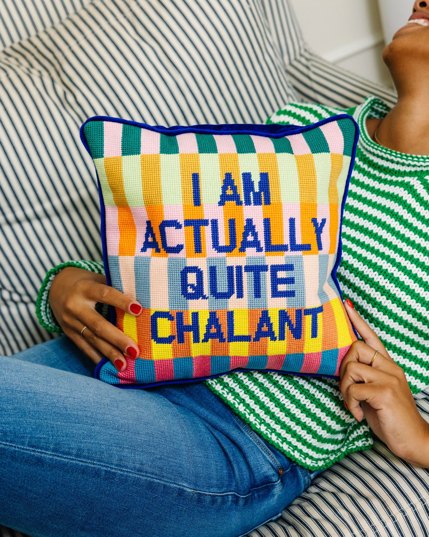Chalant Needlepoint Pillow - Furbish Studio